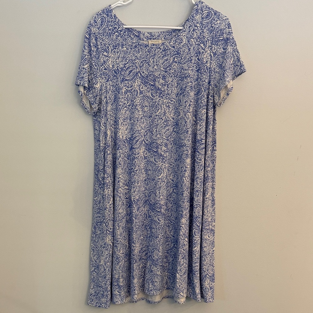 Talbots Blue and White Dress